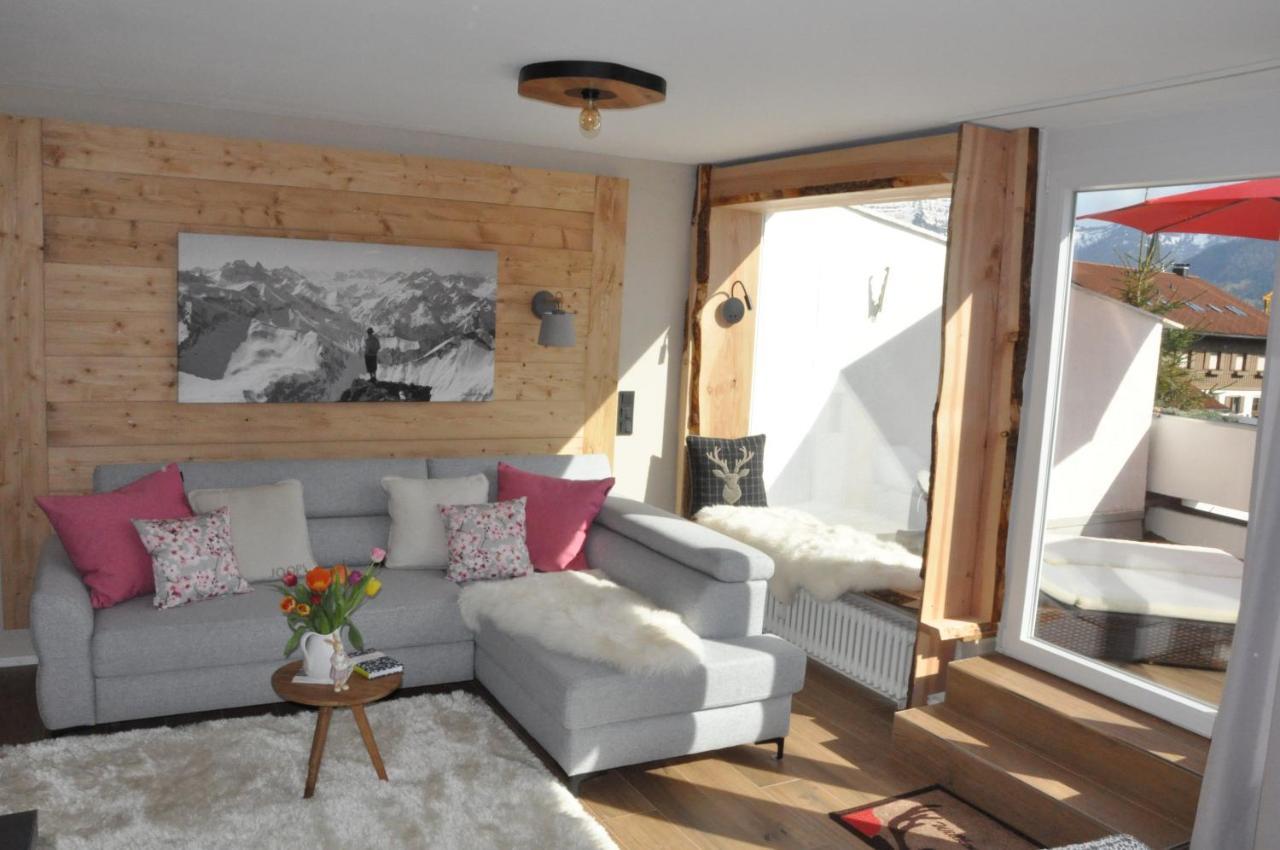 Ferienwohnung ALMI - Alpenglück Traumhafte Whg.m.20qm Dachterr. Oberstaufen Exterior foto