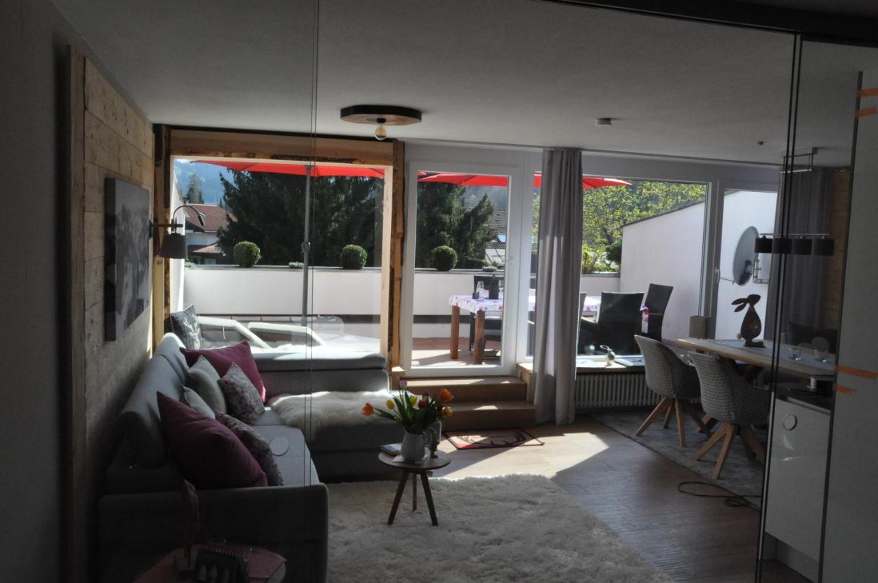 Ferienwohnung ALMI - Alpenglück Traumhafte Whg.m.20qm Dachterr. Oberstaufen Exterior foto